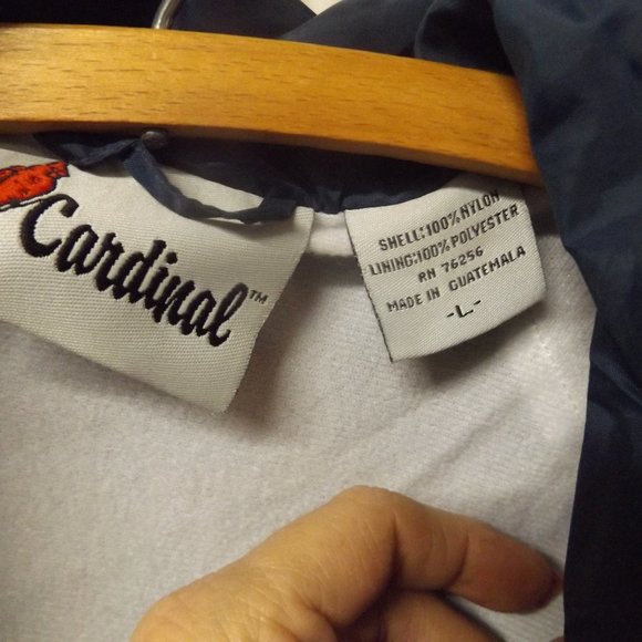 UNISEX, NAVY BLUE,LRGE, RAIN/WIND JACKET, SNAP CLOSURE - Picture 4 of 4